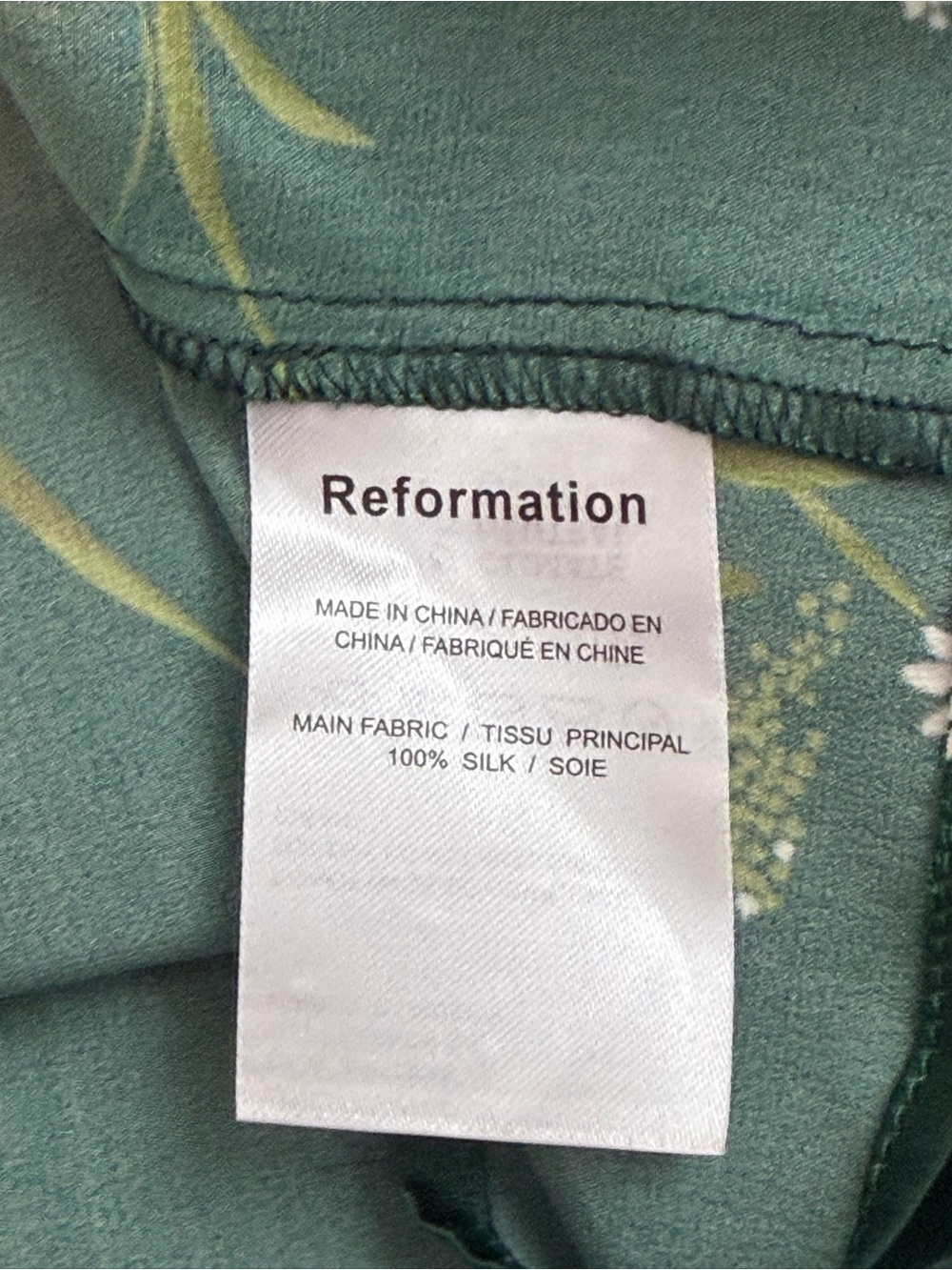 Reformation Frankie Silk Dress in Buena Size 12 - Picture 7 of 8